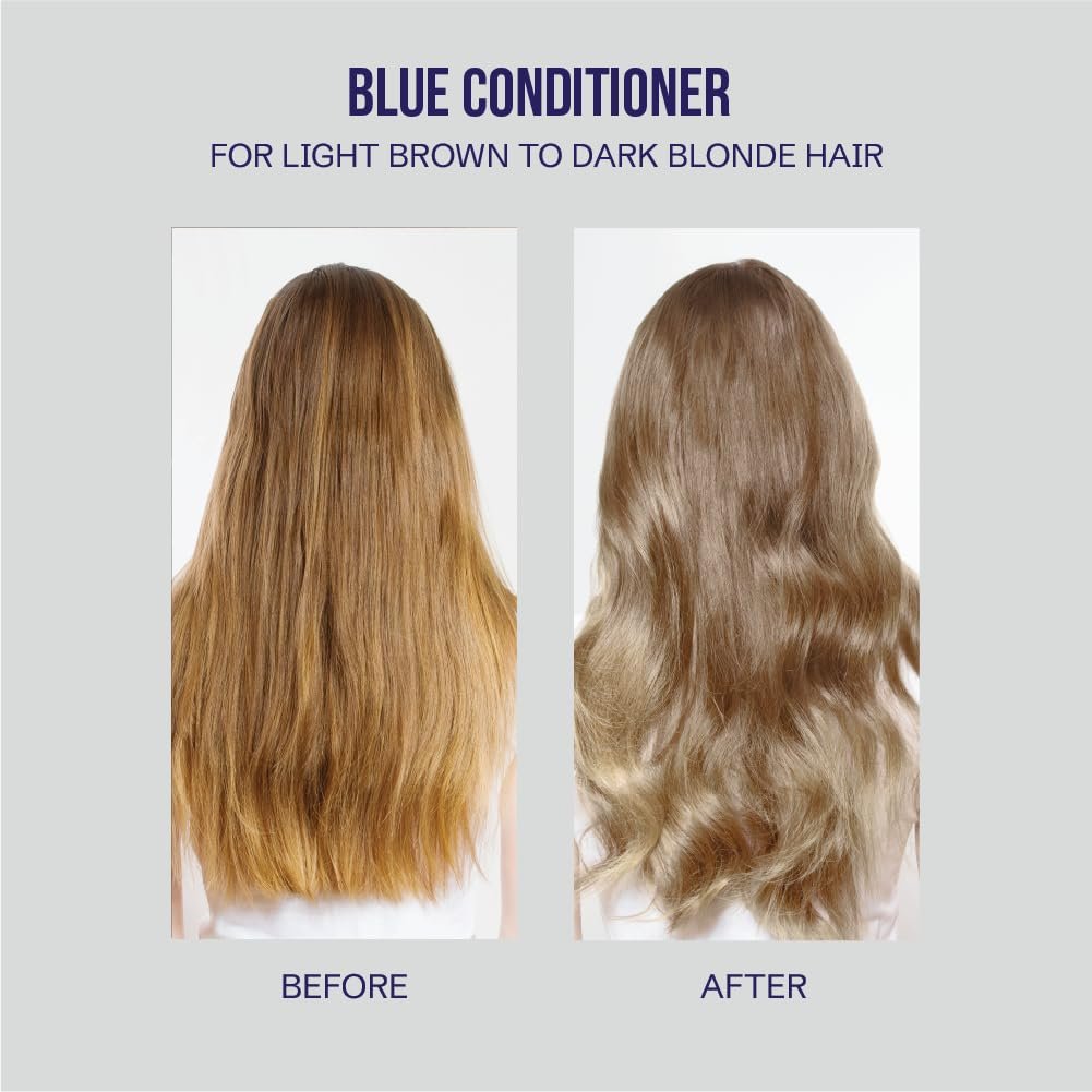 Oligo Professionnel Blacklight Blue Conditioner for Blondes – Eliminate Brass, Refresh Highlights, Vegan & Hydrating with Argan Oil (8.5 oz) Avelisse