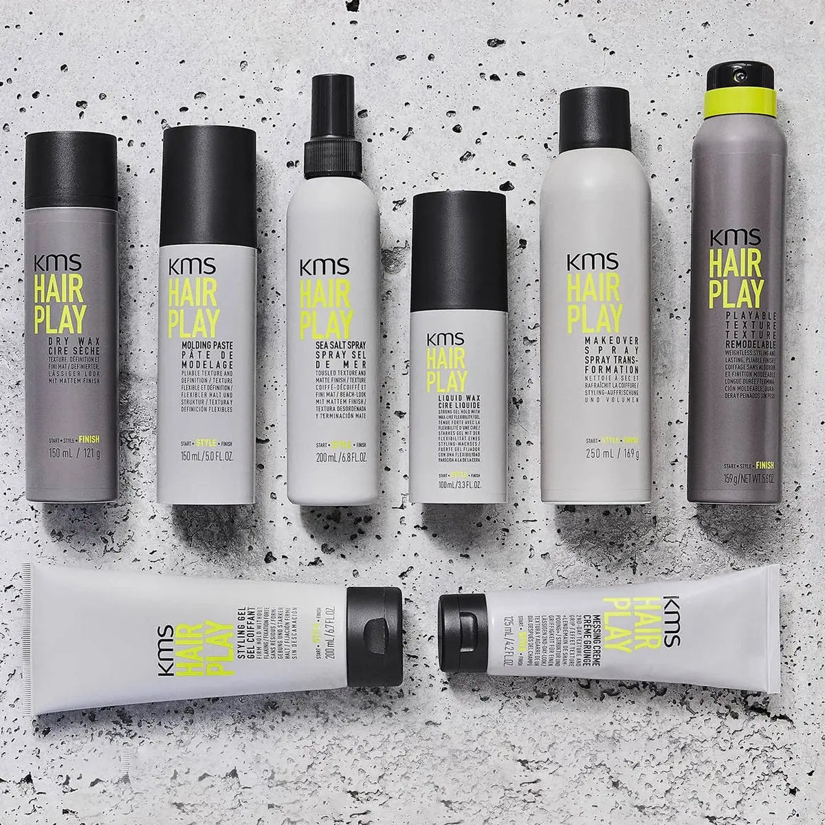 KMS HAIRPLAY Sea Salt Spray - 6.7 oz Texturizing Salt Spray for Beachy Waves Avelisse