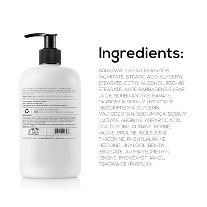 MARLOWE. Body Lotion for Men – Hydrating & Nourishing Daily Moisturizer for Dry Skin, Non-Oily, Clean Vegan Formula with Aloe Vera & Amino Acids, Original Fresh Sage & Fir Scent (15 oz Pump) Avelisse