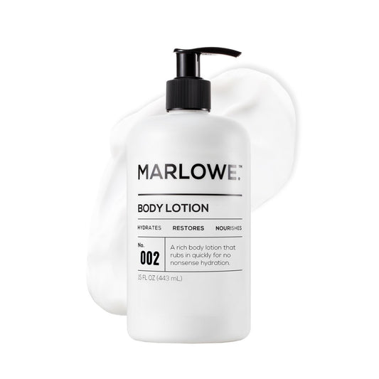 MARLOWE. Body Lotion for Men – Hydrating & Nourishing Daily Moisturizer for Dry Skin, Non-Oily, Clean Vegan Formula with Aloe Vera & Amino Acids, Original Fresh Sage & Fir Scent (15 oz Pump) Avelisse