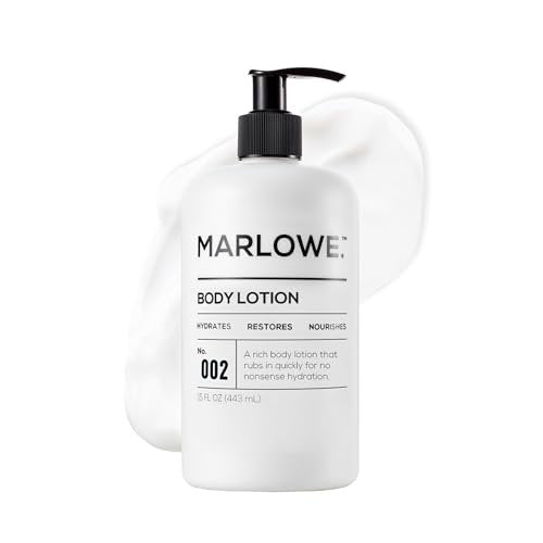 MARLOWE. Body Lotion for Men – Hydrating & Nourishing Daily Moisturizer for Dry Skin, Non-Oily, Clean Vegan Formula with Aloe Vera & Amino Acids, Original Fresh Sage & Fir Scent (15 oz Pump) Avelisse