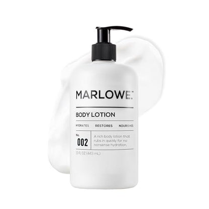 MARLOWE. Body Lotion for Men – Hydrating & Nourishing Daily Moisturizer for Dry Skin, Non-Oily, Clean Vegan Formula with Aloe Vera & Amino Acids, Original Fresh Sage & Fir Scent (15 oz Pump) Avelisse