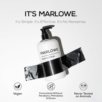 MARLOWE. Body Lotion for Men – Hydrating & Nourishing Daily Moisturizer for Dry Skin, Non-Oily, Clean Vegan Formula with Aloe Vera & Amino Acids, Original Fresh Sage & Fir Scent (15 oz Pump) Avelisse