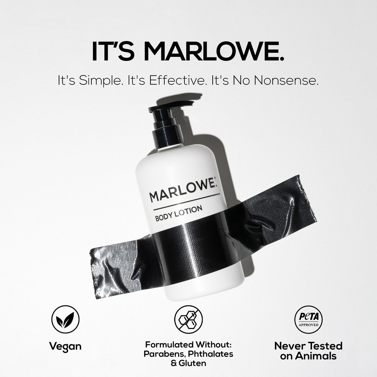 MARLOWE. Body Lotion for Men – Hydrating & Nourishing Daily Moisturizer for Dry Skin, Non-Oily, Clean Vegan Formula with Aloe Vera & Amino Acids, Original Fresh Sage & Fir Scent (15 oz Pump) Avelisse