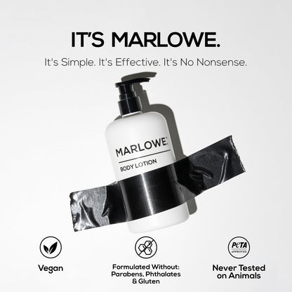 MARLOWE. Body Lotion for Men – Hydrating & Nourishing Daily Moisturizer for Dry Skin, Non-Oily, Clean Vegan Formula with Aloe Vera & Amino Acids, Original Fresh Sage & Fir Scent (15 oz Pump) Avelisse
