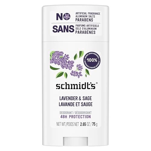 Schmidt's Natural Deodorant Lavender & Sage – Aluminum-Free, Vegan, 24-Hour Odor Protection for Women and Men, 2.65 oz - görsel 1