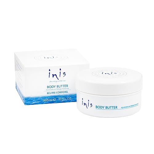 Inis the Energy of the Sea Rejuvenating Body Butter – Deep Moisturizing Whipped Body Cream with Seaweed Extract, Shea Butter & Argan Oil for Women and Men, 10.1 oz Avelisse