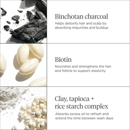 Briogeo Scalp Revival Charcoal + Biotin Dry Shampoo | Non-Aerosol Powder for Oily Roots | Detoxifying & Volumizing | Vegan & Cruelty-Free | 1.7 oz Avelisse