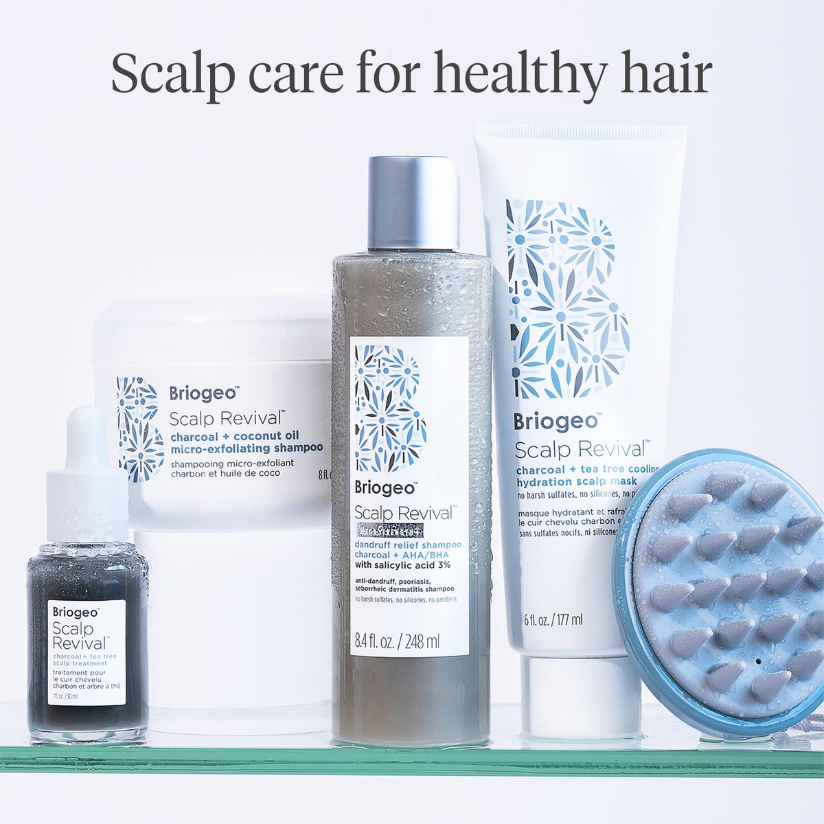 Briogeo Scalp Revival Charcoal + Tea Tree Scalp Treatment - Leave-In Serum for Dry, Flaky, or Itchy Scalp - Hydrating & Balancing - Vegan & Cruelty Free - 1 oz Avelisse