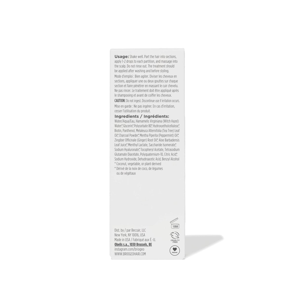 Briogeo Scalp Revival Charcoal + Tea Tree Scalp Treatment - Leave-In Serum for Dry, Flaky, or Itchy Scalp - Hydrating & Balancing - Vegan & Cruelty Free - 1 oz Avelisse