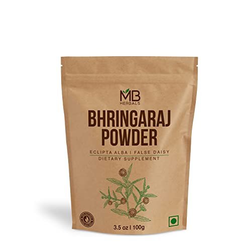 MB Herbals Pure Bhringraj Powder 100 Grams – Natural Eclipta Alba for Hair Growth & Care - görsel 2