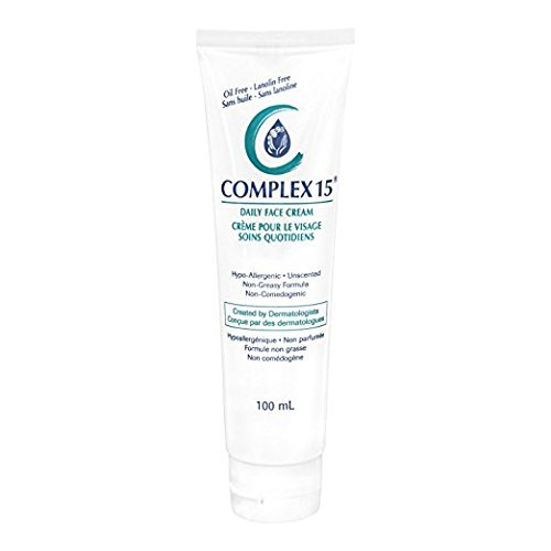 Complex 15 Daily Face Cream, 3.38 oz (Pack of 2) – Hydrating Moisturizer for Sensitive Skin Avelisse