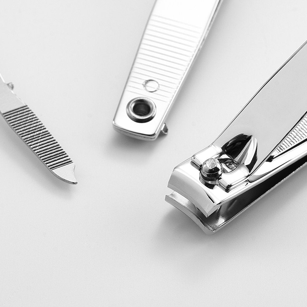 4 Pcs Professional Stainless Steel Nail Clippers Set for Fingernails and Toenails with Swing Out Cleaner and File - Sharp, Wide Lever Nail Cutter for Seniors and Arthritic Hands - görsel 13