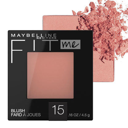 Maybelline Fit Me Blush - Nude 15 - Lightweight, Blendable, Long-Lasting All-Day Face Enhancing Makeup