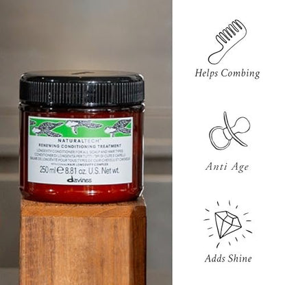 Davines Naturaltech Renewing Conditioning Treatment - Anti-Aging Conditioner for All Hair Types, with Hair Longevity Complex, 8.45 fl oz Avelisse