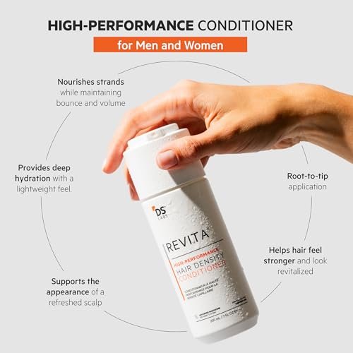 DS Laboratories Revita Conditioner - Scalp Refreshing Hydration for Fuller Looking Hair, Caffeine & Turmeric Infused, Sulfate & Silicone Free, Color Safe, 205 mL - görsel 4