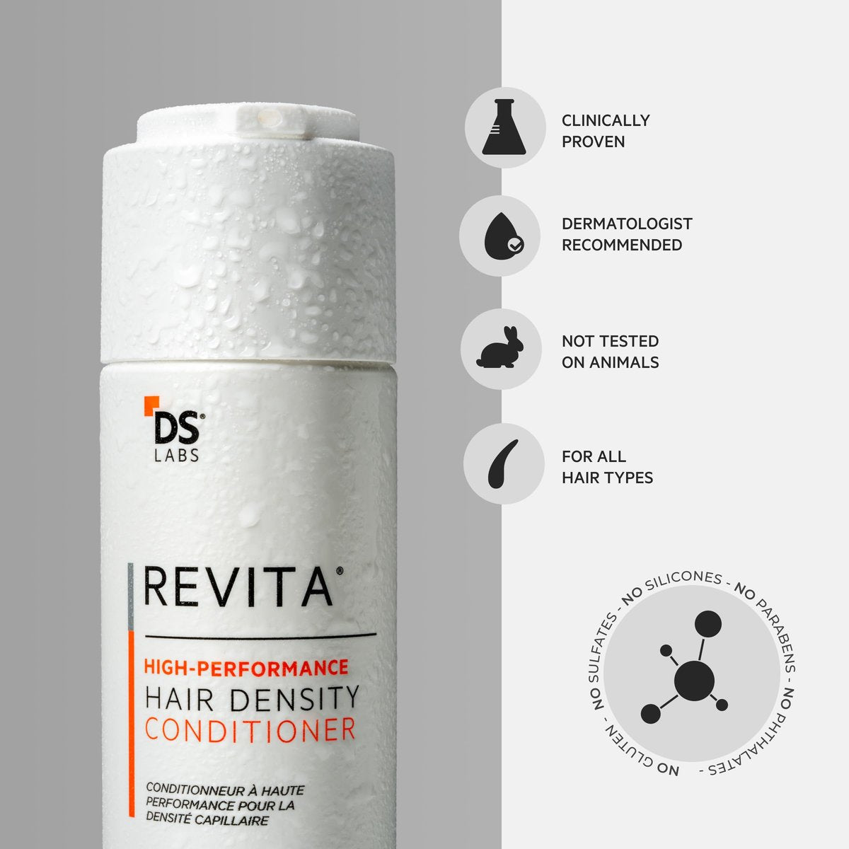 DS Laboratories Revita Conditioner - Scalp Refreshing Hydration for Fuller Looking Hair, Caffeine & Turmeric Infused, Sulfate & Silicone Free, Color Safe, 205 mL - görsel 15
