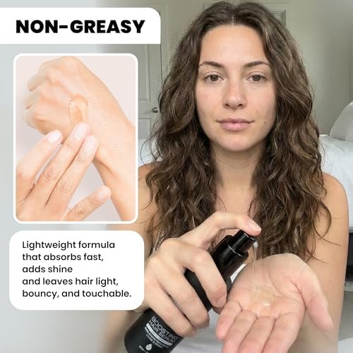 Nubi Marula Anti Frizz Serum - Smoothing Serum for Dry Hair Repair and Shine with Vitamin E, Aloe Vera - 2 Fl Oz - görsel 12