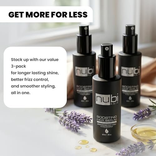 Nubi Marula Anti Frizz Serum - Smoothing Serum for Dry Hair Repair and Shine with Vitamin E, Aloe Vera - 2 Fl Oz - görsel 14