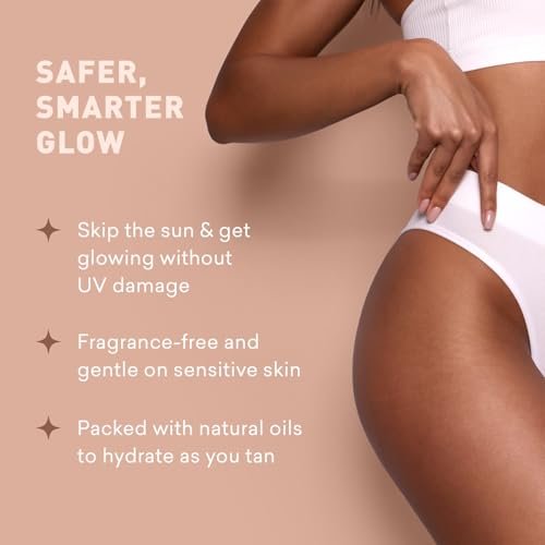 Just Nutritive Sunless Tanning Lotion Dark Tones - Indoor Self-Tanner for Body, 8 oz Avelisse