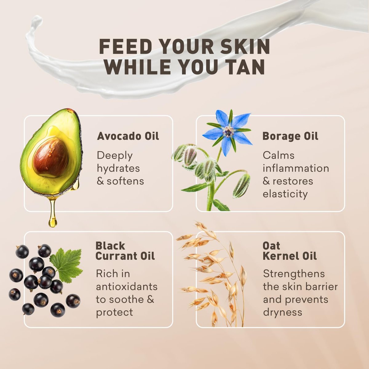 Just Nutritive Sunless Tanning Lotion Dark Tones - Indoor Self-Tanner for Body, 8 oz Avelisse