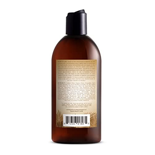 Just Nutritive Sunless Tanning Lotion Dark Tones - Indoor Self-Tanner for Body, 8 oz Avelisse