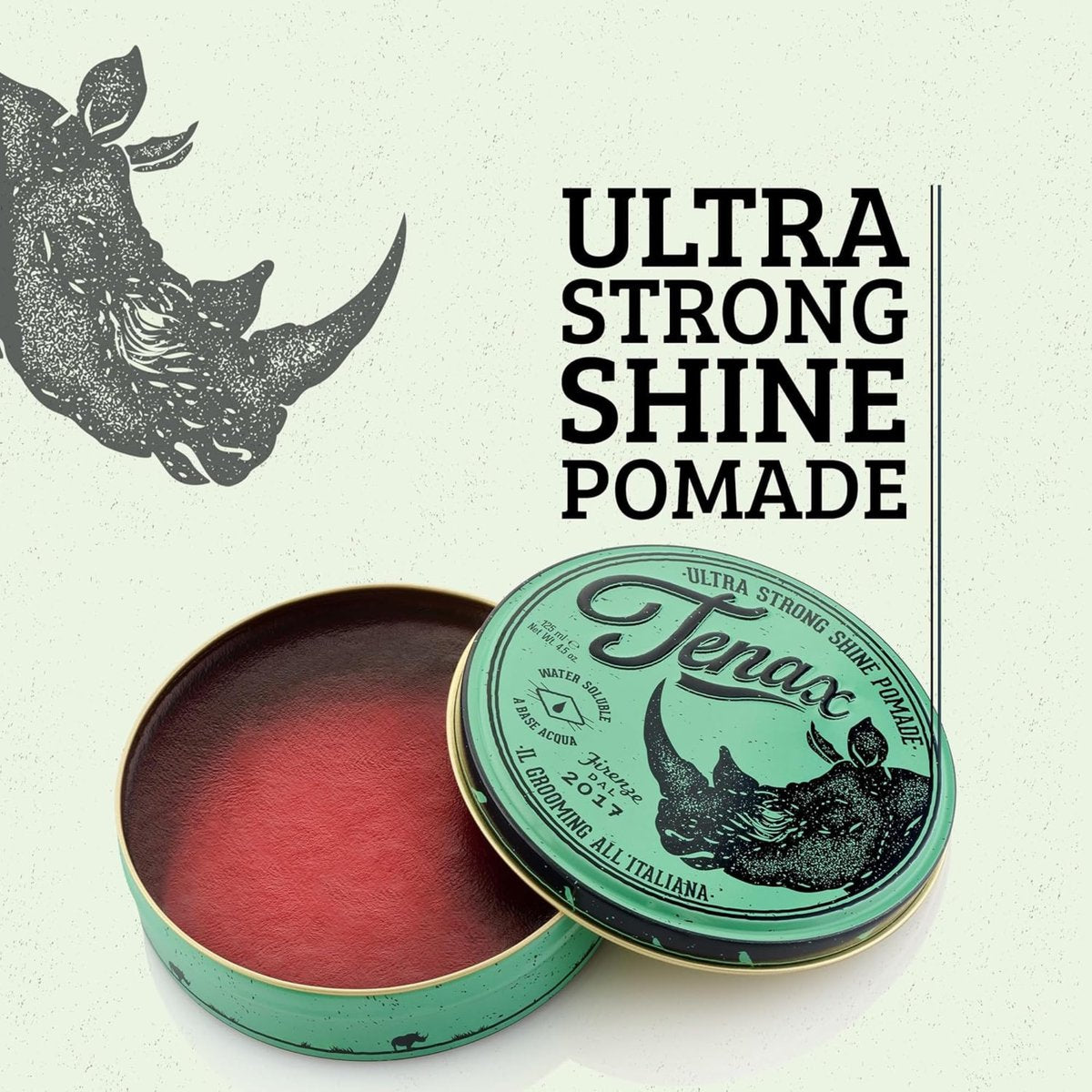Tenax Water Based Pomade - Ultra Strong Hold with Maximum Shine, 4.5 oz Avelisse