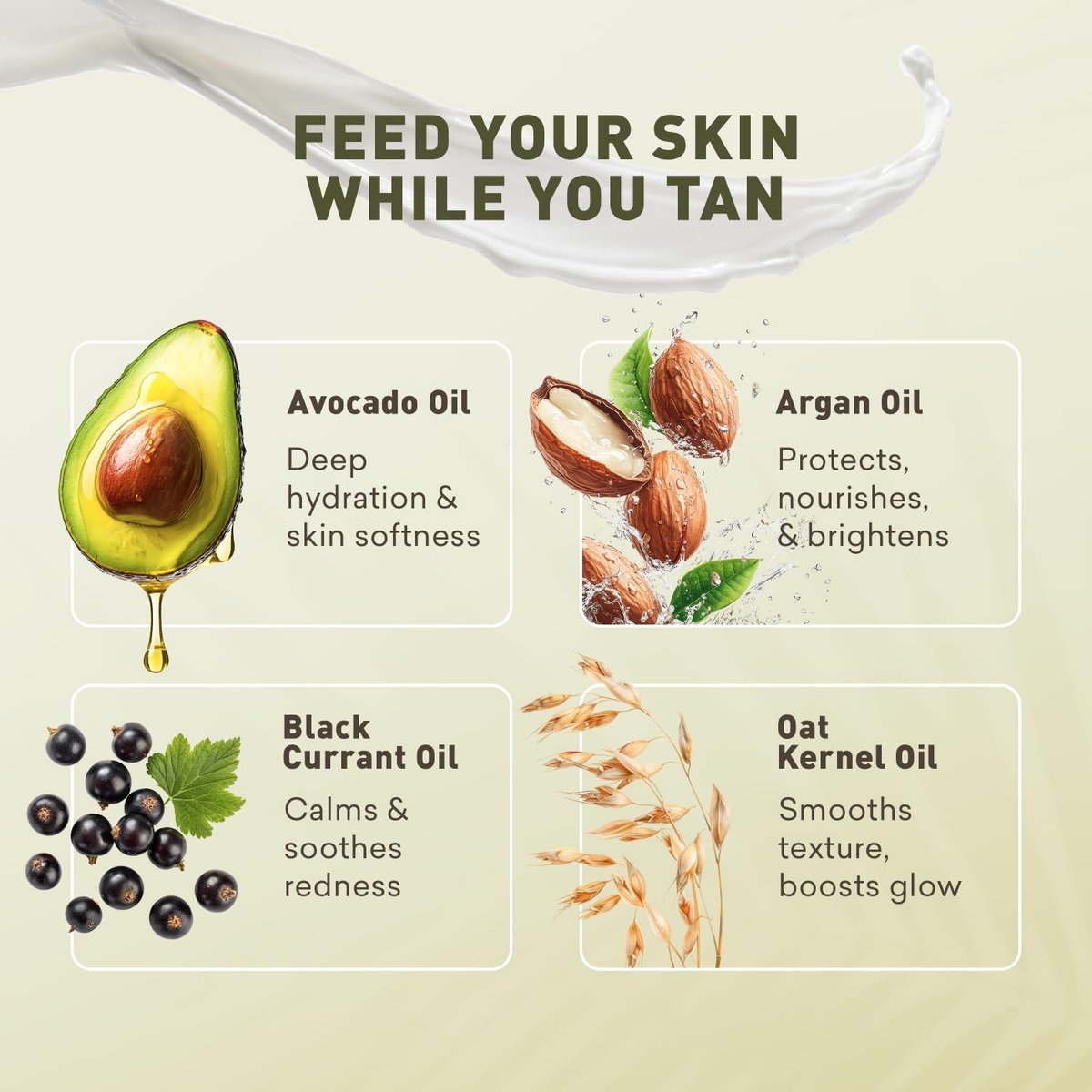 Just Nutritive Sunless Tanning Lotion - Light to Medium Tones, 8 oz - Natural Sun-Kissed Glow for All Skin Types Avelisse
