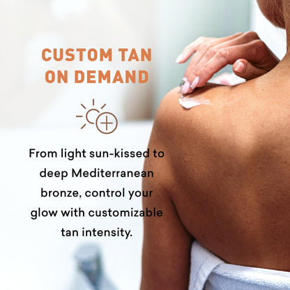 Sunless Tanning Lotion | Anti-Aging Self-Tanner | Body Tanning | Sun Kiss Glow Bronze Finish | Just Nutritive | 8 Oz Avelisse