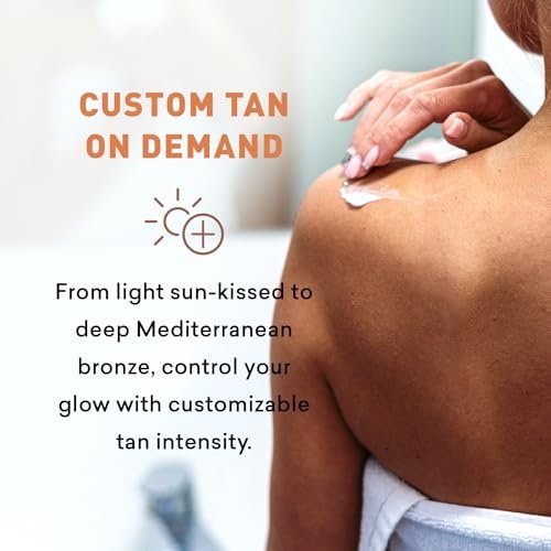 Sunless Tanning Lotion | Anti-Aging Self-Tanner | Body Tanning | Sun Kiss Glow Bronze Finish | Just Nutritive | 8 Oz Avelisse