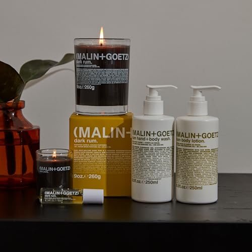 MALIN+GOETZ Rum Body Lotion – Lightweight Hydrating Moisturizer with Vitamin B5, Avocado & Grapeseed Oils, Fast-Absorbing, Vegetarian & Cruelty-Free, Dark Rum Scent, 8.5 fl oz Avelisse