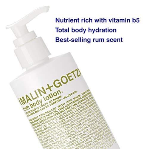 MALIN+GOETZ Rum Body Lotion – Lightweight Hydrating Moisturizer with Vitamin B5, Avocado & Grapeseed Oils, Fast-Absorbing, Vegetarian & Cruelty-Free, Dark Rum Scent, 8.5 fl oz Avelisse