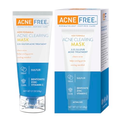 AcneFree Acne Clearing Mask with Sulfur, Vitamin C & Bentonite - 1.7 oz - görsel 2