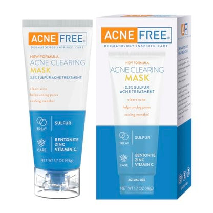 AcneFree Acne Clearing Mask with Sulfur, Vitamin C & Bentonite - 1.7 oz
