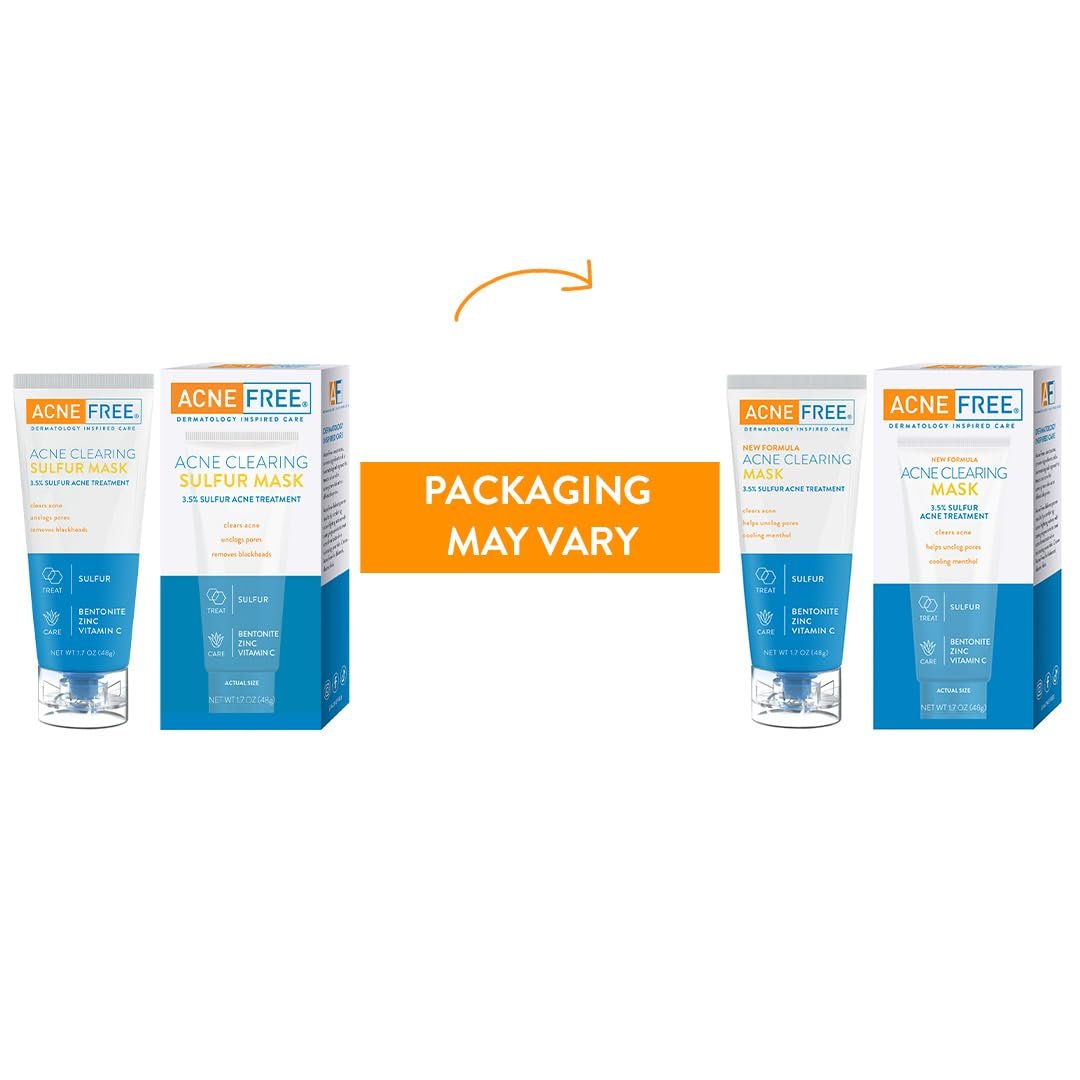 AcneFree Acne Clearing Mask with Sulfur, Vitamin C & Bentonite - 1.7 oz - görsel 3