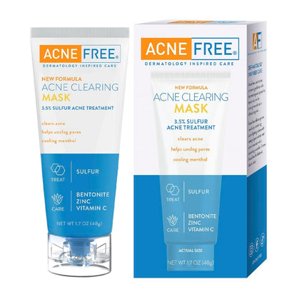 AcneFree Acne Clearing Mask with Sulfur, Vitamin C & Bentonite - 1.7 oz