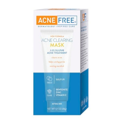 AcneFree Acne Clearing Mask with Sulfur, Vitamin C & Bentonite - 1.7 oz