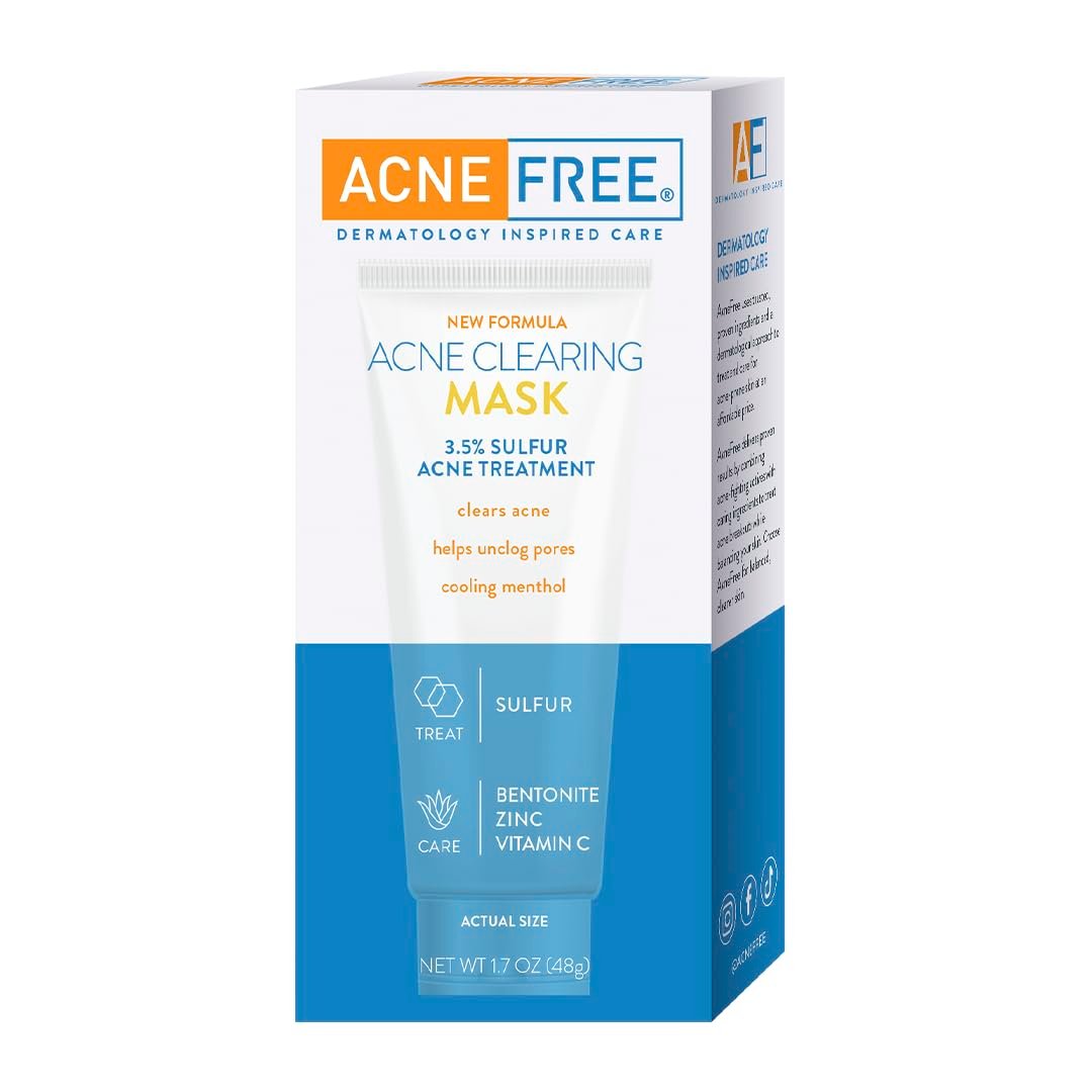 AcneFree Acne Clearing Mask with Sulfur, Vitamin C & Bentonite - 1.7 oz - görsel 13