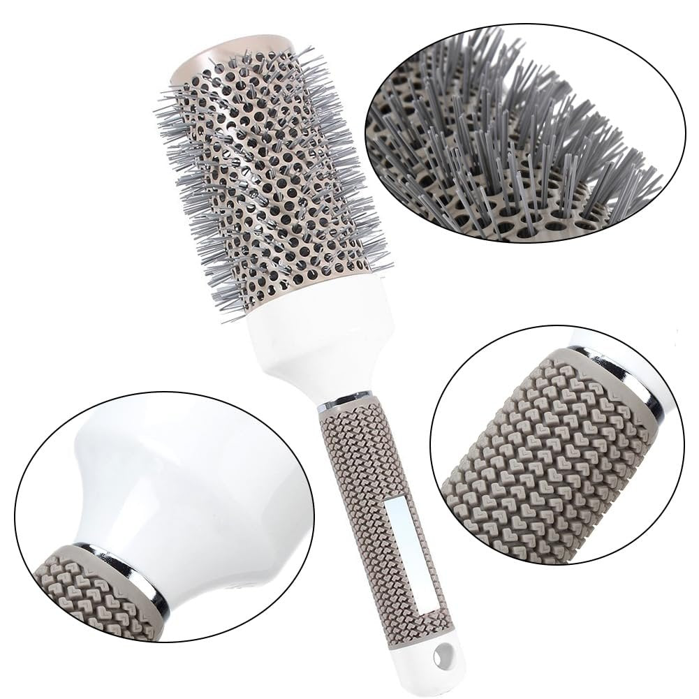 Professional Ceramic Ion Thermal Barrel Hair Brush Set - 5 Sizes for Blow Drying & Curling, Shiny Heat Styling - görsel 3