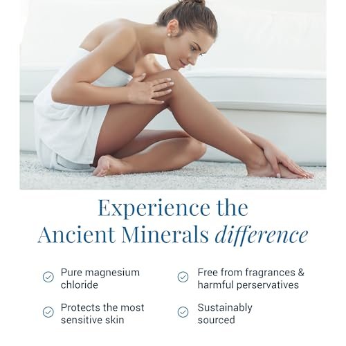 Ancient Minerals Magnesium Lotion – Zechstein Magnesium Chloride Cream with Shea Butter, Organic Oils & Hyaluronic Acid for Skin Hydration, Non-Greasy Body Lotion, 5oz Avelisse