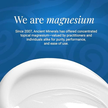 Ancient Minerals Magnesium Lotion – Zechstein Magnesium Chloride Cream with Shea Butter, Organic Oils & Hyaluronic Acid for Skin Hydration, Non-Greasy Body Lotion, 5oz Avelisse