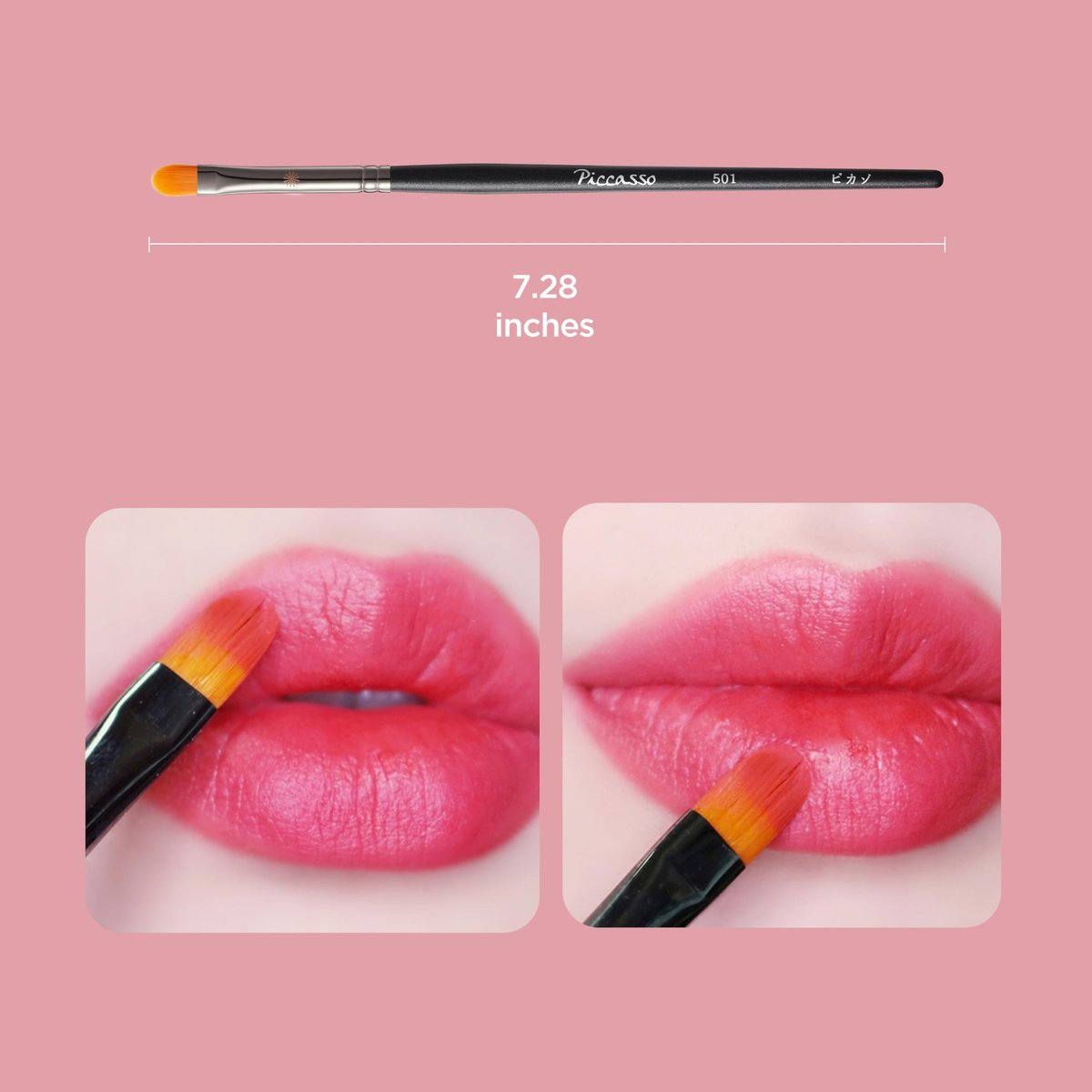 Piccasso 501 Lip Brush – Precision Synthetic Lip Brush for Flawless Lip Gloss & Stain Application Avelisse