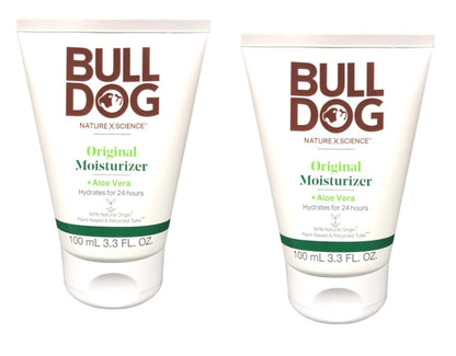 Bulldog Skincare Original Moisturizer For Men with Aloe Vera, 3.3 fl. oz. (Pack of 2) Avelisse