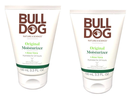 Bulldog Skincare Original Moisturizer For Men with Aloe Vera, 3.3 fl. oz. (Pack of 2) Avelisse