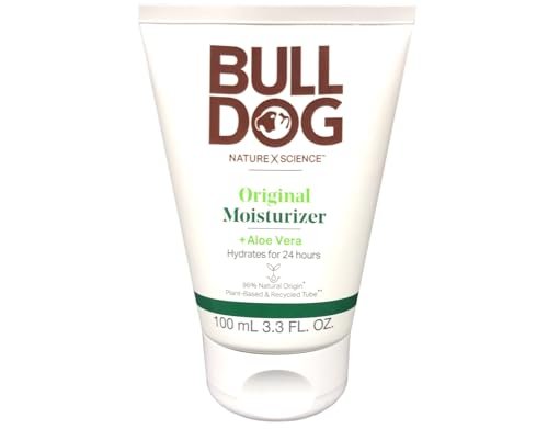 Bulldog Skincare Original Moisturizer For Men with Aloe Vera, 3.3 fl. oz. (Pack of 2) Avelisse