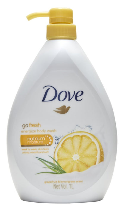 Dove Go Fresh Energize Body Wash with Grapefruit and Lemongrass Scent, 33.8 fl oz (1 Liter) Avelisse