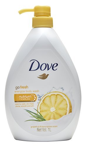 Dove Go Fresh Energize Body Wash with Grapefruit and Lemongrass Scent, 33.8 fl oz (1 Liter) Avelisse