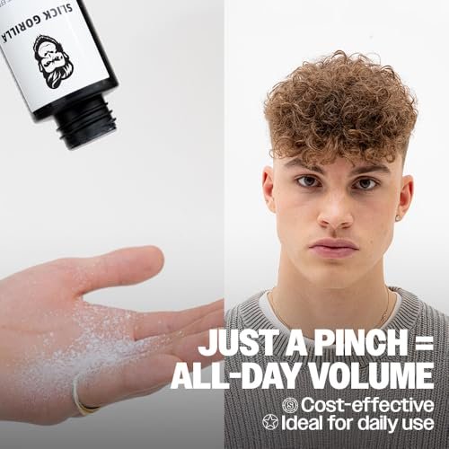 Slick Gorilla Hair Styling Powder for Men - 0.70 oz (20ml) Texture Powder, Matte Finish, 24-Hour Hold, Adds Volume & Lightweight Non-Sticky No Shine Avelisse