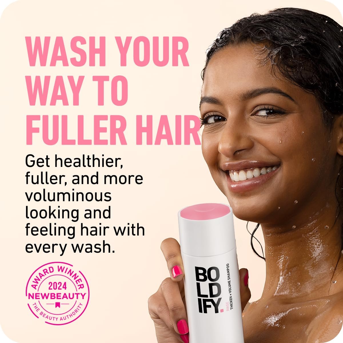 Boldify Thickening Shampoo - Rice Water Volumizing Shampoo for Fine, Thinning & Oily Hair - Weightless Formula Removes Excess Oil - 8 oz Avelisse