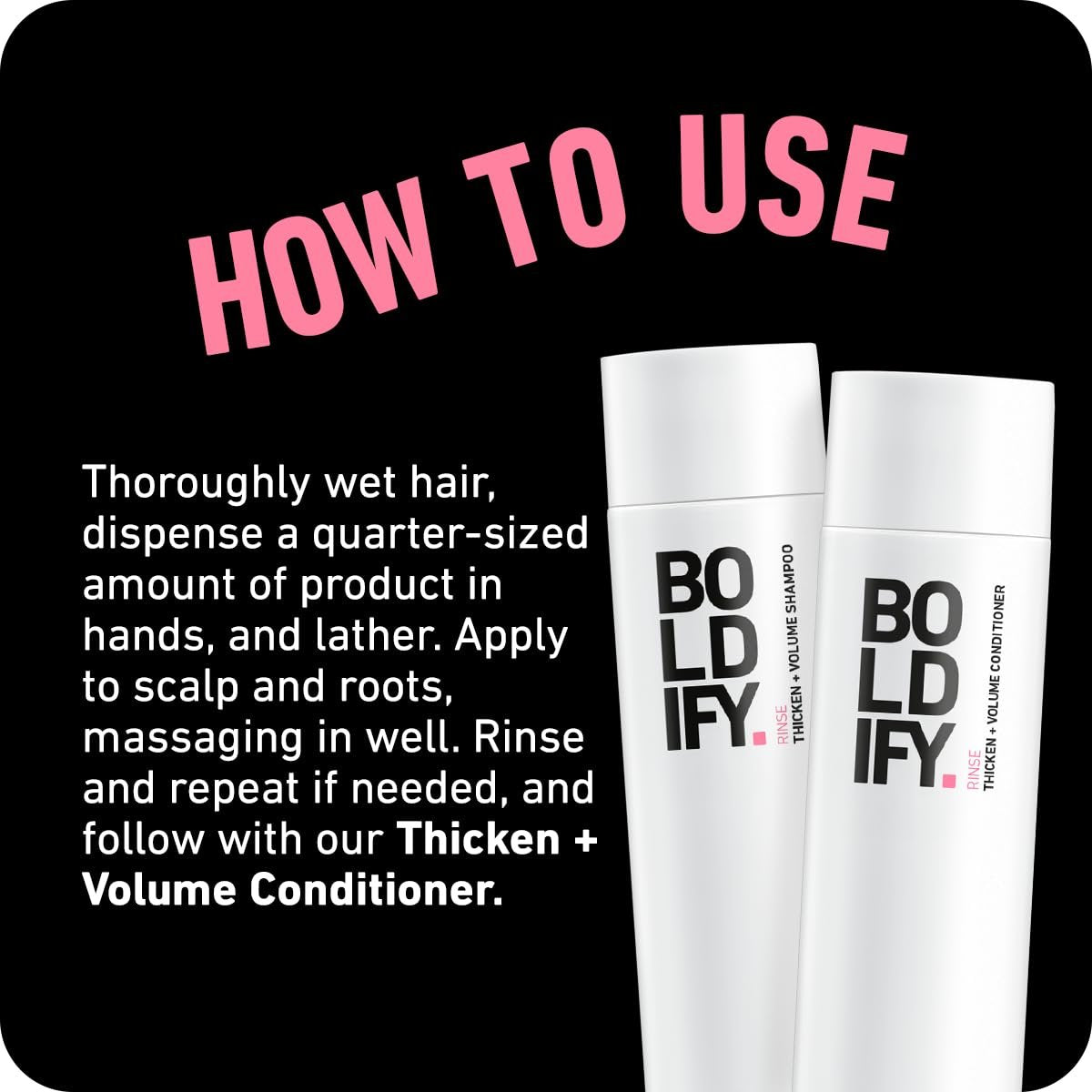Boldify Thickening Shampoo - Rice Water Volumizing Shampoo for Fine, Thinning & Oily Hair - Weightless Formula Removes Excess Oil - 8 oz Avelisse